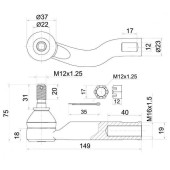 Наконечник рулевой TOYOTA OPA,PRIUS,CELICA,99- прав. <b>SAT ST-45046-49085</b>