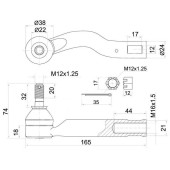 Наконечник рулевой TOYOTA IPSUM 01- LH-2WD / RH-4WD <b>SAT ST-45046-49125</b>