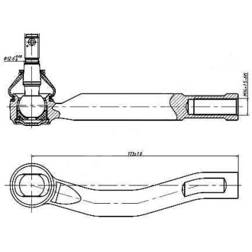 Наконечник рулевой TOYOTA RACTIS 05- прав. <b>SAT ST-45046-59205</b>