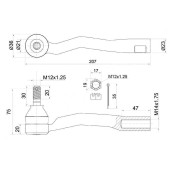 Наконечник рулевой TOYOTA AVENSIS 00- лев. <b>SAT ST-45047-29125</b>