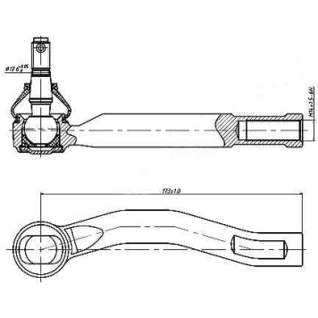 Наконечник рулевой TOYOTA RACTIS 05- лев. <b>SAT ST-45047-59145</b>