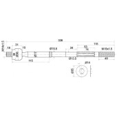 Тяга рулевая TOYOTA CALDINA,WISH 2WD 01- <b>SAT ST-45503-29825</b>
