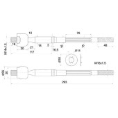 Тяга рулевая TOYOTA IPSUM 4WD 01- <b>SAT ST-45503-49115</b>