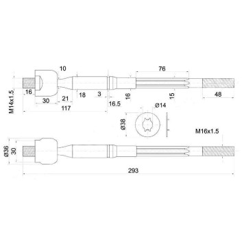 Тяга рулевая TOYOTA IPSUM 4WD 01- <b>SAT ST-45503-49115</b>
