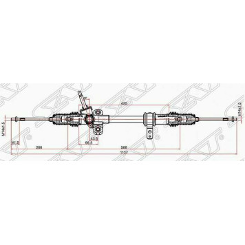 Рейка рулевая Daihatsu Be-Go / Toyota Rush 06- (электрическая) (правый руль) <b>SAT ST-45510-B4012</b>-2
