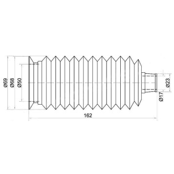 Пыльник рулевой рейки TOYOTA HIACE REGIUS ACE 89-95 лев.=прав. <b>SAT ST-45535-26020</b>