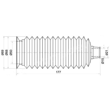 Пыльник рулевой рейки TOYOTA LAND CRUISER PRADO / HILUX SURF 02- лев.=прав. <b>SAT ST-45535-26030</b>