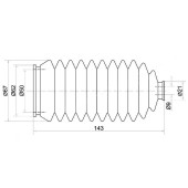 Пыльник рулевой рейки TOYOTA CAMRY / VISTA 89-98 лев.=прав. <b>SAT ST-45535-32030</b>