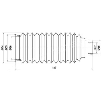 Пыльник рулевой рейки TOYOTA LAND CRUISER PRADO / HILUX SURF 95- лев.=прав. <b>SAT ST-45535-35030</b>