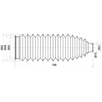 Пыльник рулевой рейки TOYOTA KLUGER 00- лев.=прав. <b>SAT ST-45535-48010</b>
