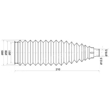 Пыльник рулевой рейки TOYOTA PLATZ / PORTE / PROBOX / SUCCEED / RAUM / VITZ / WILL / YARIS / ECHO / CARGO 99- лев.=прав. <b>SAT ST-45535-52040</b>