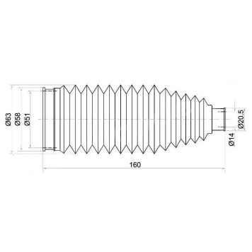 Пыльник рулевой рейки TOYOTA WISH 03- / COROLLA FIELDER / RUNX / ALLEX / SPACIO 00-06 / ISIS 04- / IST 02-07 / NIS <b>SAT ST-45535-52060</b>