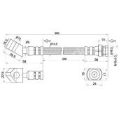Шланг тормозной передний (Таиланд) NISSAN DATSUN 2WD 85-97 лев.=прав. <b>SAT ST-46210-01G00</b>
