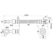 Шланг тормозной передний (Таиланд) NISSAN PATROL / SAFARI 79-97 лев.=прав. <b>SAT ST-46210-01J11</b>