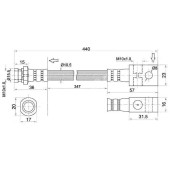 Шланг тормозной задний (Таиланд) NISSAN PATROL / SAFARI 87-97 / 06- <b>SAT ST-46210-02J00</b>