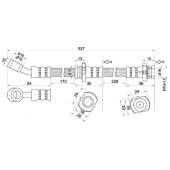 Шланг тормозной передний (Таиланд) NISSAN ALMERA / PRESEA / PULSAR / SUNNY / SENTRA 94-00 прав. <b>SAT ST-46210-0M011</b>