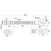 Шланг тормозной передний (Таиланд) NISSAN PATROL / SAFARI RD28T 88-00 промежуточный <b>SAT ST-46210-20J00</b>