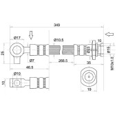 Шланг тормозной передний (Таиланд) NISSAN ATLAS / CONDOR 88- лев.=прав. <b>SAT ST-46210-21T00</b>