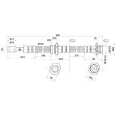 Шланг тормозной задний (Таиланд) NISSAN PRIMERA / WAGON / BLUEBIRD 96- прав. <b>SAT ST-46210-2F205</b>