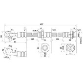 Шланг тормозной передний (Таиланд) NISSAN BLUEBIRD / PRIMERAI / NFINITI G20 94-01 прав. <b>SAT ST-46210-2J005</b>