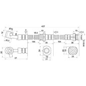 Шланг тормозной передний (Таиланд) NISSAN BLUEBIRD / PRIMERAI / NFINITI G20 94-01 лев. <b>SAT ST-46210-2J006</b>