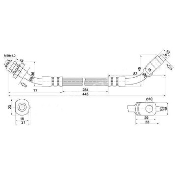 Шланг тормозной передний (Таиланд) NISSAN DATSUN / MISTRAL / PATHFINDER / TERRANO2 86- прав. <b>SAT ST-46210-31G11</b>
