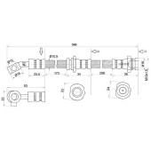 Шланг тормозной передний (Таиланд) NISSAN CEFIRO / WAGON / MAXIMA / INFINITII30 / I35 94- лев.=прав. <b>SAT ST-46210-4Y910</b>