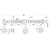 Шланг тормозной передний (Таиланд) NISSAN BLUEBIRD SYLPHY / PULSAR / SUNNY / WINGROAD / AD 98-08 лев. <b>SAT ST-46210-6N605</b>