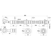 Шланг тормозной передний (Таиланд) NISSAN TEANA 03-08 лев. <b>SAT ST-46210-9Y02B</b>