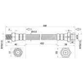 Шланг тормозной задний (Таиланд) NISSAN DATSUN (на мост) 4WD 85-92 <b>SAT ST-46211-01A60</b>