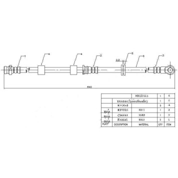 Шланг тормозной передний (Таиланд) MITSUBISHI ASX / LANCER X / OUTLANDER XL / GALANT FORTIS 07- прав. <b>SAT ST-4650A646</b>