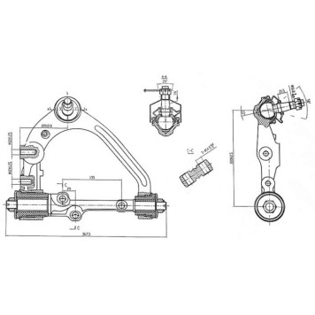 Рычаг верхний с шаров. TOYOTA HIACE / REGIUSACE 05- 2WD прав. <b>SAT ST-48066-29215</b>