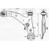 Рычаг нижний перед. TOYOTA COROLLA / SPRINTER / CARIB 91-02 прав. <b>SAT ST-48068-12180</b>