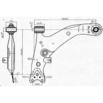 Рычаг нижний перед. TOYOTA COROLLA / SPRINTER / CARIB 91-02 лев. <b>SAT ST-48069-12180</b>