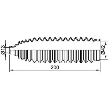 Пыльник рулевой рейки NISSAN ALMERA / QASHQA / TEANA / X-TRAIL 00- лев. / MAZDA DEMIO 96-02 лев.=прав. <b>SAT ST-48204-4M525</b>