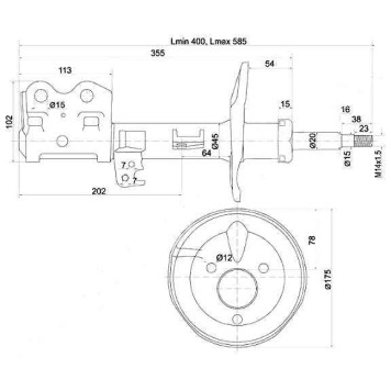 Стойка передняя TOYOTA PRIUS 03- прав. <b>SAT ST-48510-49495</b>