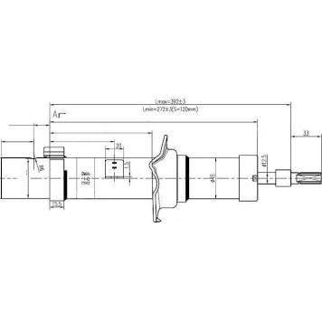 Стойка перед. TOYOTA ALTEZZA / CHASER / CRESTA / MARK2 / BLIT / PROGRESS / VEROSSA 92-07 4WD лев. <b>SAT ST-48520-29425</b>
