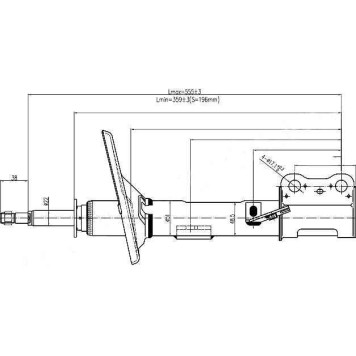 Стойка передняя TOYOTA CAMRY / WINDOM / LEXUS ES300 01-03 лев. <b>SAT ST-48520-39415</b>