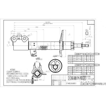 Стойка передняя TOYOTA CALDINA 02-07 лев. <b>SAT ST-48520-80051</b>