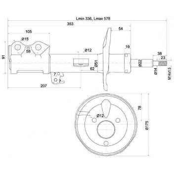 Стойка передняя TOYOTA COROLLA AXIO / FIELDER 06- лев. <b>SAT ST-48520-80114</b>