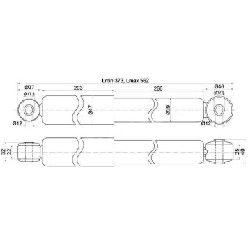 Амортизатор задний TOYOTA PROBOX / SUCCEED 02- лев.=прав. <b>SAT ST-48530-52450</b>