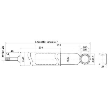 Амортизатор задний TOYOTA CARINA / CORONA / COROLLA / SPRINTER 87-02 лев.=прав. <b>SAT ST-48531-80181</b>