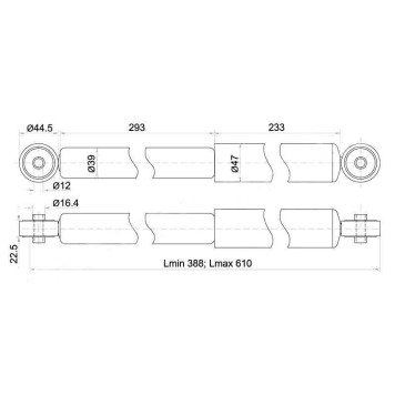 Амортизатор задний TOYOTA PASSO / DAIHATSU BOON 04- лев.=прав. <b>SAT ST-48531-B1010</b>