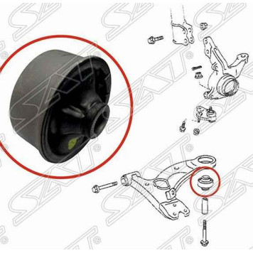 Сайлентблок RR (вертик) переднего нижнего рычага TOYOTA COROLLA / IPSUM / NOAH / PREMIO / VOLTZ / WISH 00- <b>SAT ST-48655-12170</b>-1