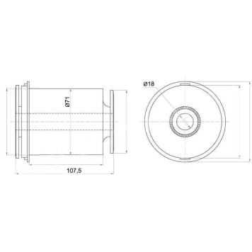 Сайлентблок RR переднего нижнего рычага TOYOTA LAND CRUISER 200 / SEQUOIA / TUNDRA / LEXUS LX570 07- <b>SAT ST-48655-60040</b>