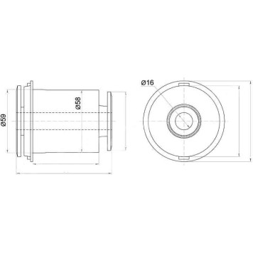 Сайлентблок RR переднего нижнего рычага TOYOTA 4RUNNER / FJ CRUISER / LAND CRUISER PRADO / LEXUS GX460 09- <b>SAT ST-48655-60050</b>