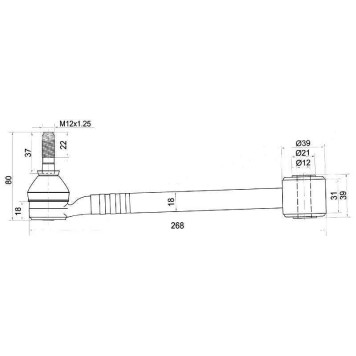 Тяга задняя поперечная с шаровой опорой TOYOTA CHASER / CRESTA / MARK 2 1992-1996 <b>SAT ST-48710-22300</b>