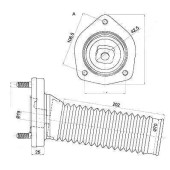 Опора задней стойки (без пыльника) TOYOTA HARRIER / HIGHLANDER / KLUGER / LEXUS RX330 / 350 / 400H 03- лев. <b>SAT ST-48760-48040</b>