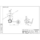 Линк передний TOYOTA AVENSIS / CALDINA / CARINA / CORONA / GAIA / IPSUM / PICNIC 92-02 лев. <b>SAT ST-48810-44010</b>