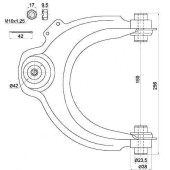 Рычаг перед. верхний с шаров. HONDA ACCORD 02- лев. <b>SAT ST-51460-SDA-023</b>